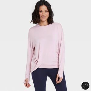 NWOT PURPLE French Terry Twist Front Sweatshirt